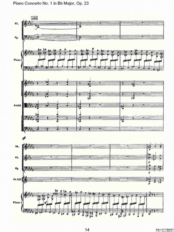 Bb大调第一钢琴协奏曲,Op.23第一乐章第二部（一）