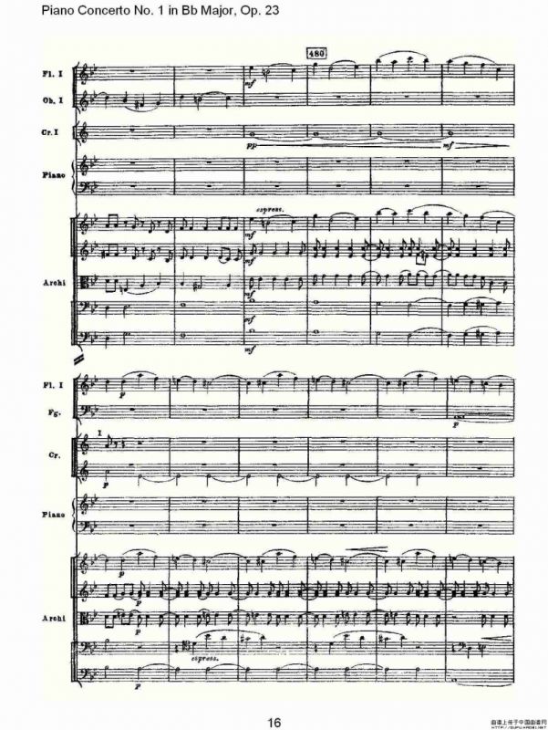 Bb大调第一钢琴协奏曲,Op.23第一乐章第二部（一）