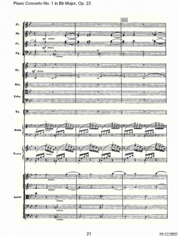 Bb大调第一钢琴协奏曲,Op.23第一乐章第二部（一）