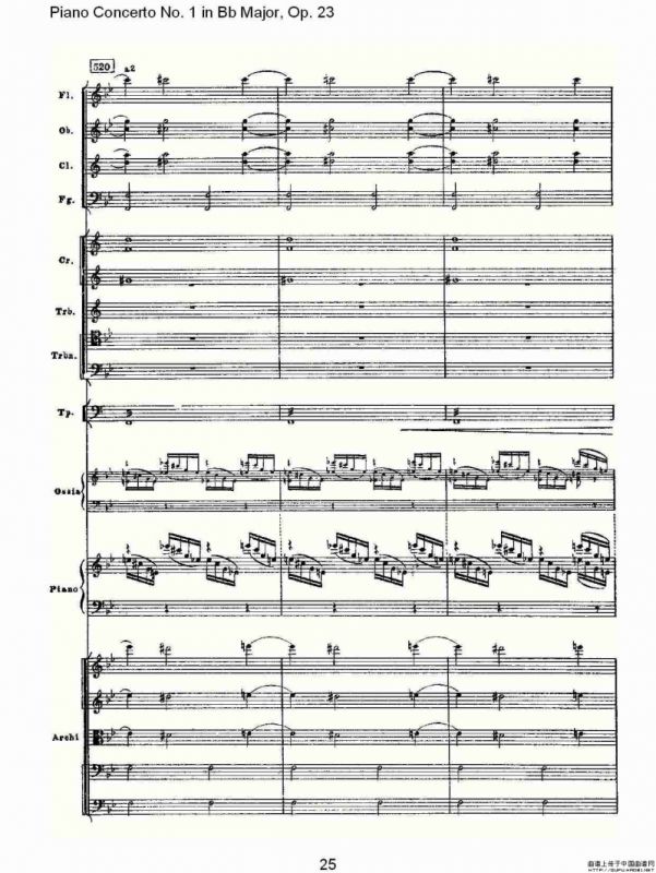 Bb大调第一钢琴协奏曲,Op.23第一乐章第二部（一）