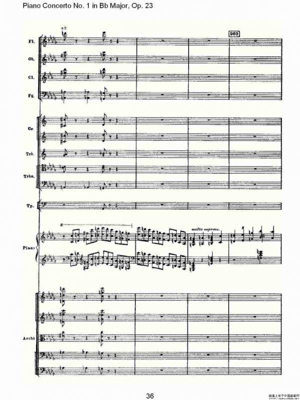 Bb大调第一钢琴协奏曲,Op.23第一乐章第一部（二）
