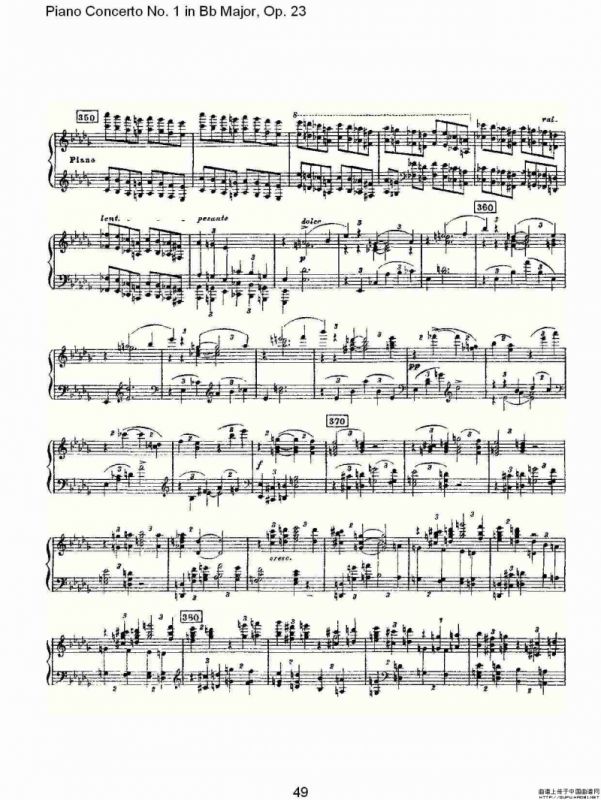 Bb大调第一钢琴协奏曲,Op.23第一乐章第一部（二）