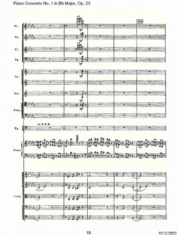 Bb大调第一钢琴协奏曲,Op.23第一乐章第一部（一）
