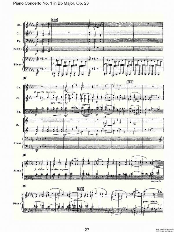 Bb大调第一钢琴协奏曲,Op.23第一乐章第一部（一）