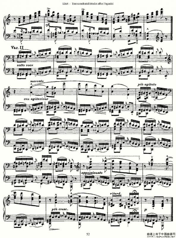 李斯特六首帕格尼尼练习曲之（六）