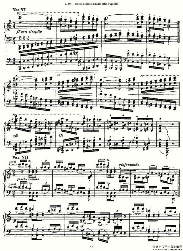 李斯特六首帕格尼尼练习曲之（六）
