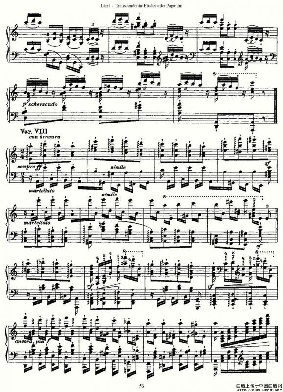 李斯特六首帕格尼尼练习曲之（六）