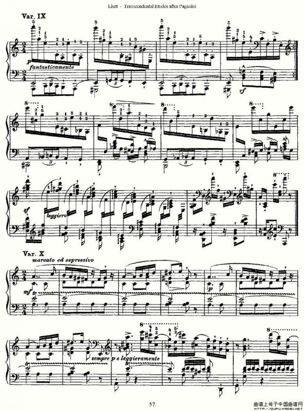 李斯特六首帕格尼尼练习曲之（六）