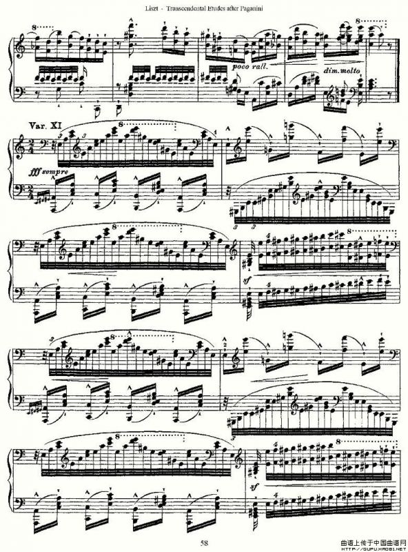 李斯特六首帕格尼尼练习曲之（六）