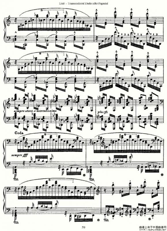 李斯特六首帕格尼尼练习曲之（六）
