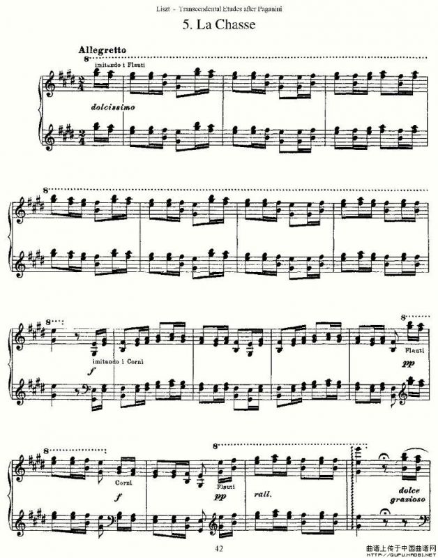 李斯特六首帕格尼尼练习曲之（五）