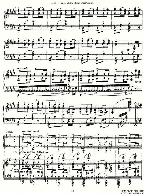 李斯特六首帕格尼尼练习曲之（五）