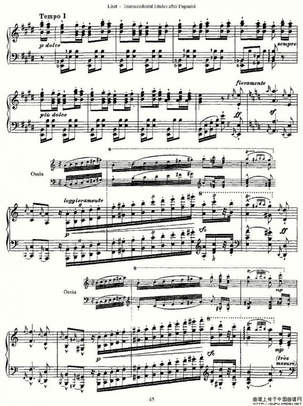 李斯特六首帕格尼尼练习曲之（五）