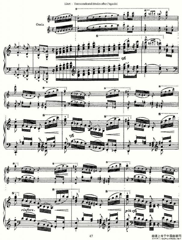 李斯特六首帕格尼尼练习曲之（五）