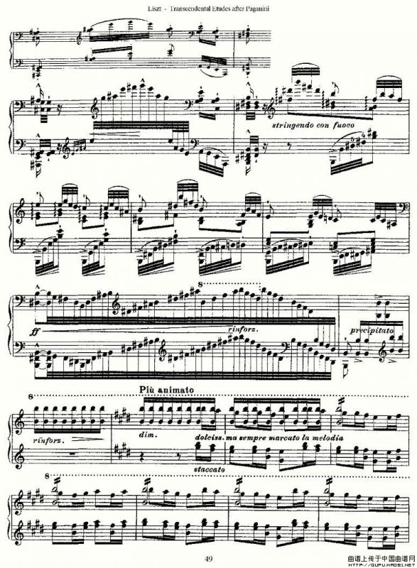 李斯特六首帕格尼尼练习曲之（五）