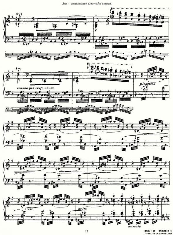 李斯特六首帕格尼尼练习曲之（四）