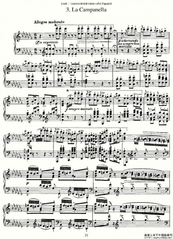李斯特六首帕格尼尼练习曲之（三）