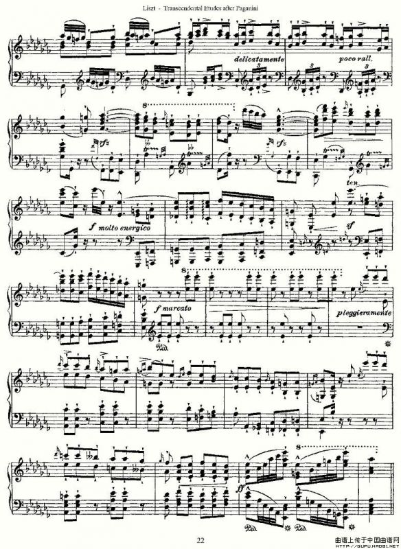 李斯特六首帕格尼尼练习曲之（三）