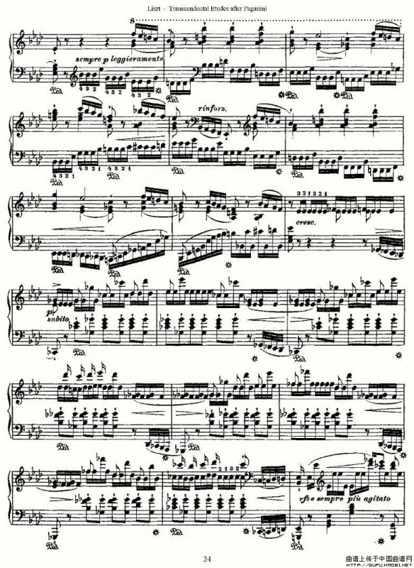 李斯特六首帕格尼尼练习曲之（三）