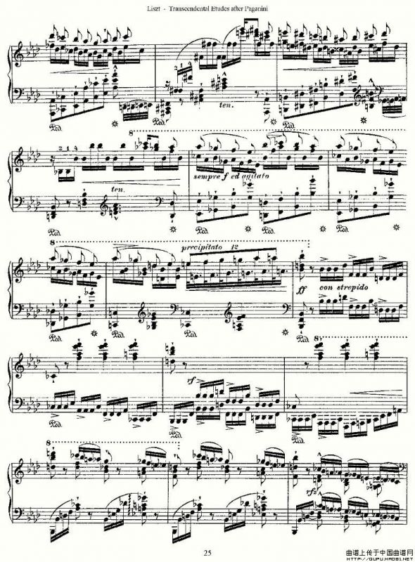 李斯特六首帕格尼尼练习曲之（三）