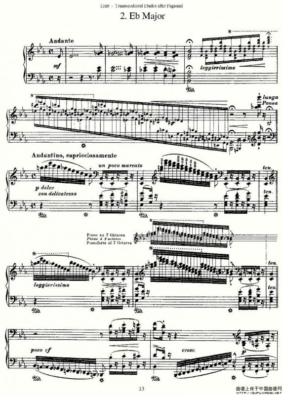 李斯特六首帕格尼尼练习曲之（二）