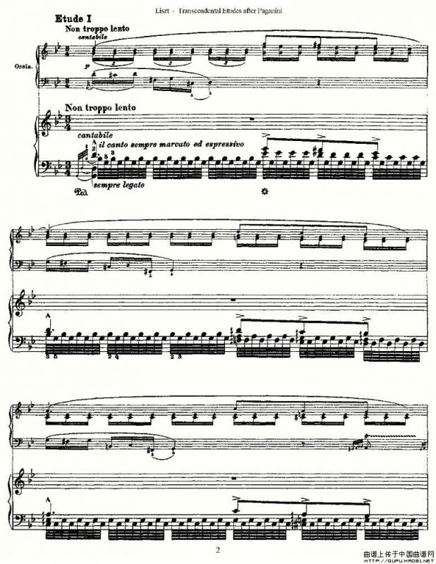 李斯特六首帕格尼尼练习曲之（一）