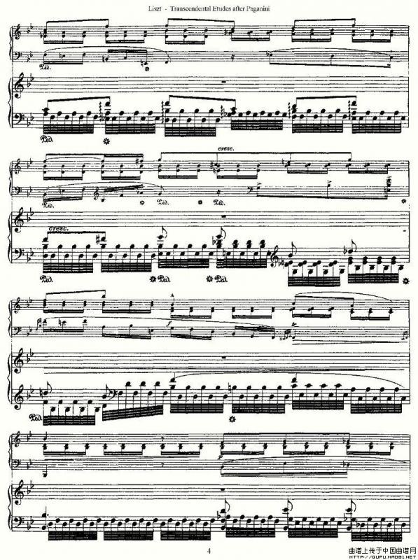 李斯特六首帕格尼尼练习曲之（一）