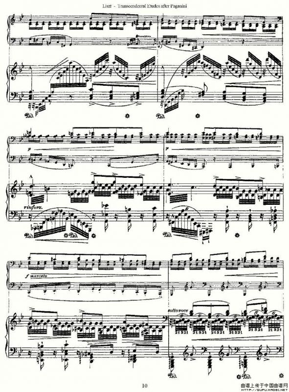 李斯特六首帕格尼尼练习曲之（一）