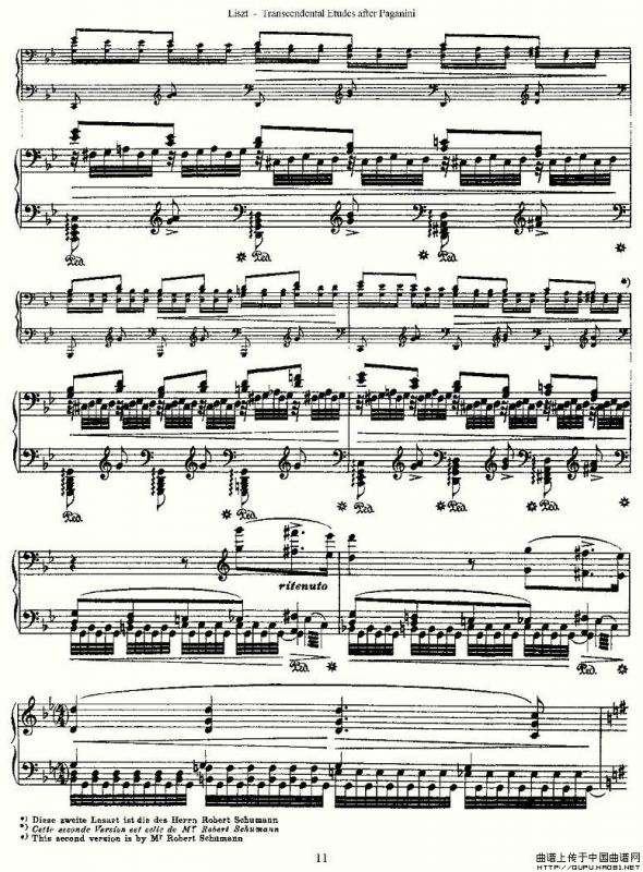 李斯特六首帕格尼尼练习曲之（一）