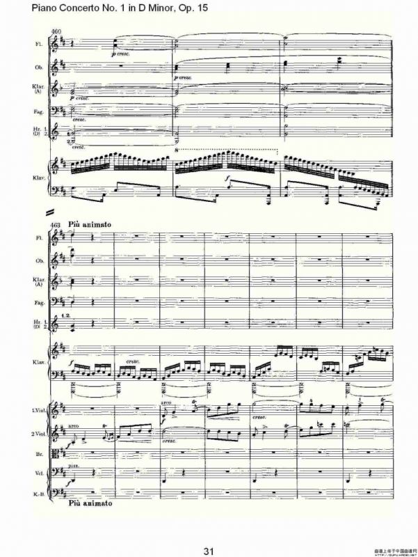 D小调钢琴第一协奏曲, Op.15第三乐章（二）