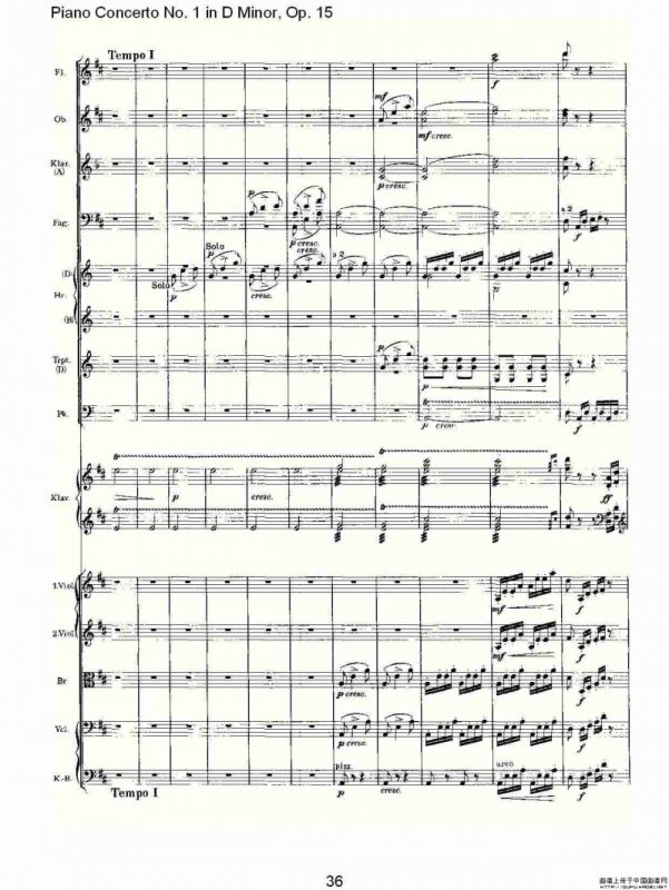 D小调钢琴第一协奏曲, Op.15第三乐章（二）