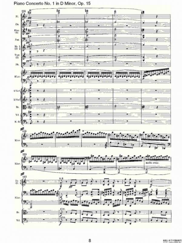 D小调钢琴第一协奏曲, Op.15第三乐章（一）