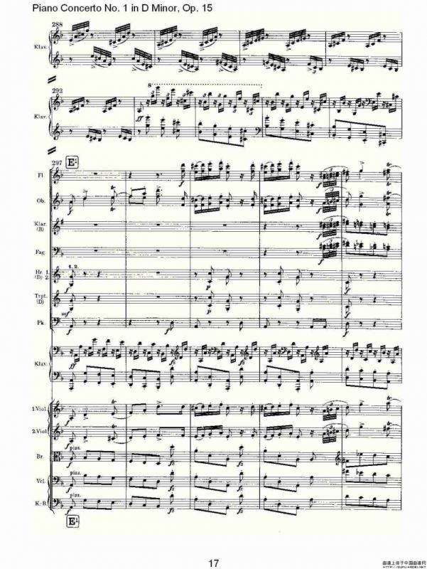 D小调钢琴第一协奏曲, Op.15第三乐章（一）