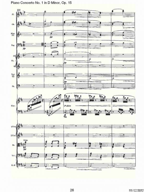 D小调钢琴第一协奏曲, Op.15第三乐章（一）