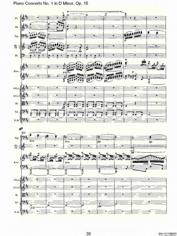 D小调钢琴第一协奏曲, Op.15第三乐章（一）