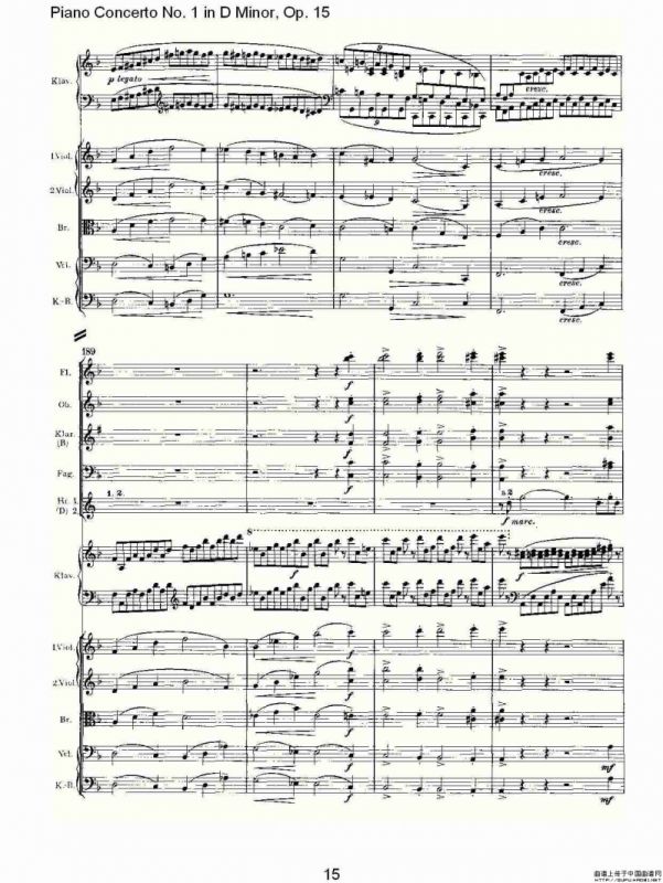 D小调钢琴第一协奏曲, Op.15第一乐章（一）