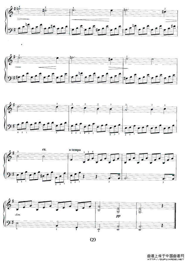 “月光”奏鸣曲Op.27 No.2（第一乐章：持续的慢板）