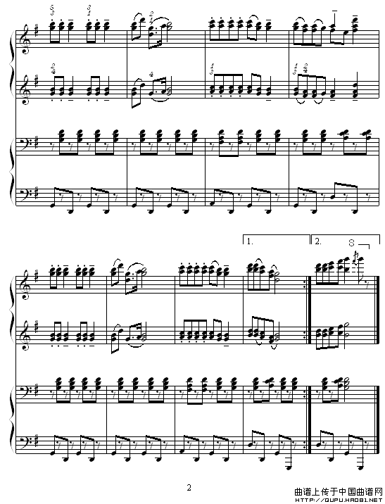 铃儿响丁当（四手联弹）