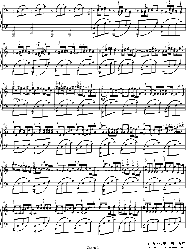 卡农 — George Winston版（附指法）