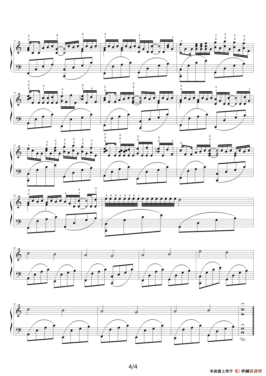 卡农 — George Winston版（附指法）