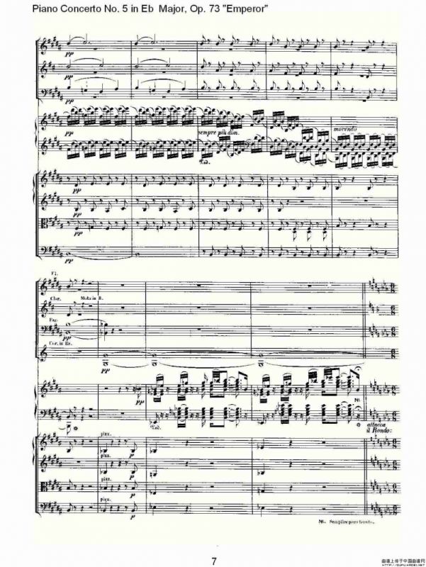 Eb大调钢琴第五协奏曲 Op.73“皇帝” 第二乐章