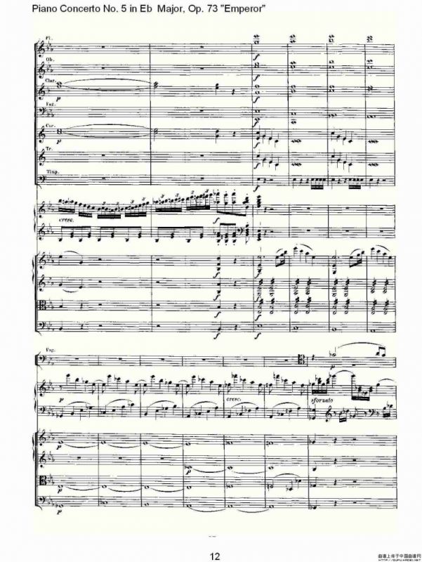 Eb大调钢琴第五协奏曲 Op.73“皇帝” 第一乐章（一）