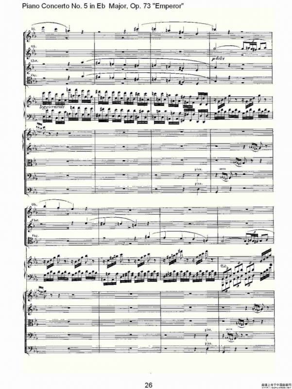 Eb大调钢琴第五协奏曲 Op.73“皇帝” 第一乐章（一）
