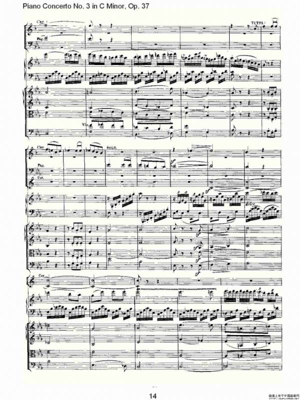 C小调钢琴第三协奏曲 Op.37 第三乐章