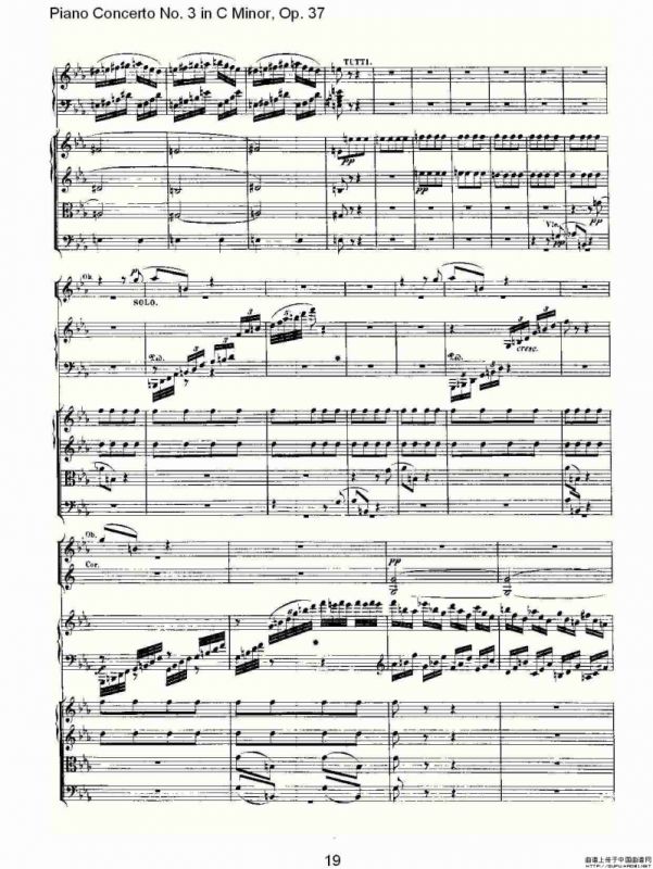 C小调钢琴第三协奏曲 Op.37 第三乐章