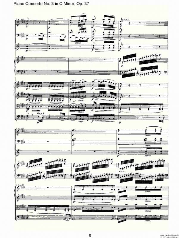 C小调钢琴第三协奏曲 Op.37 第二乐章