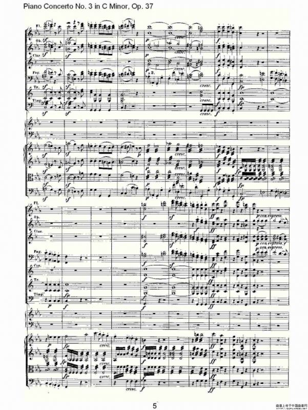 C小调钢琴第三协奏曲 Op.37 第一乐章