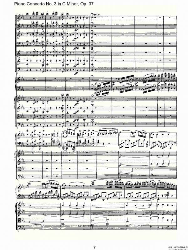 C小调钢琴第三协奏曲 Op.37 第一乐章