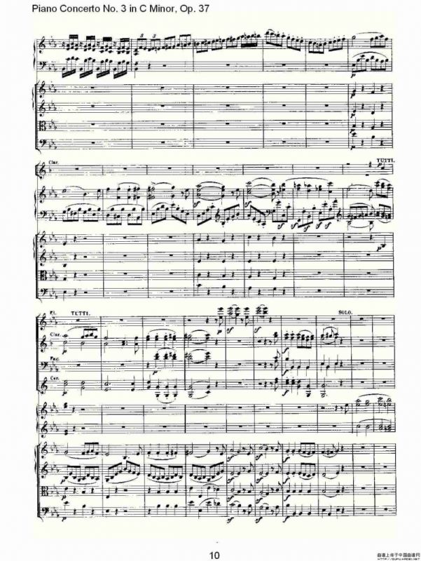 C小调钢琴第三协奏曲 Op.37 第一乐章