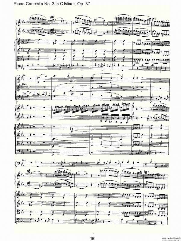 C小调钢琴第三协奏曲 Op.37 第一乐章